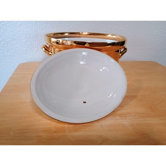 Vintage Hall Golden Glo Gold 2 Quart French Casserole Dish With Lid - Picture 3 of 11